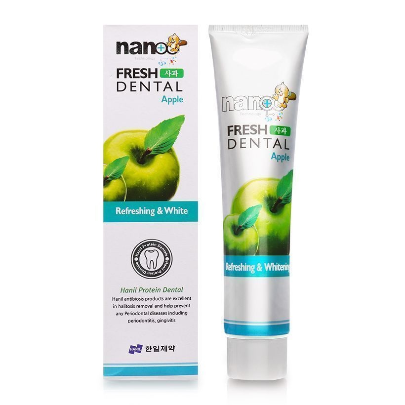 Зубная паста с экстрактом яблока отбеливающая Nano Fresh Dental Apple, Hanil, 160 г