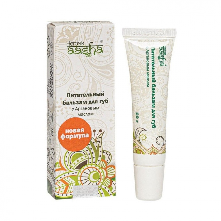 Питательный бальзам для губ с аргановым маслом Aasha Herbals, 10 г