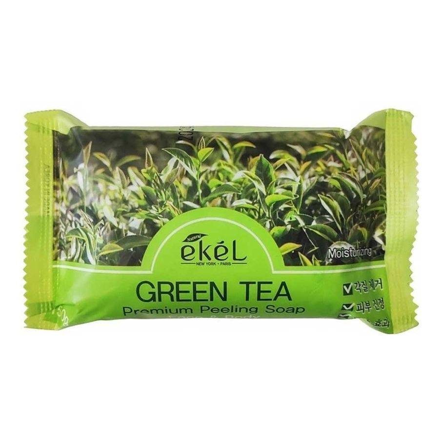 Мыло косметическое с экстрактом зеленого чая Peeling Soap Green Tea, Ekel, 150 г