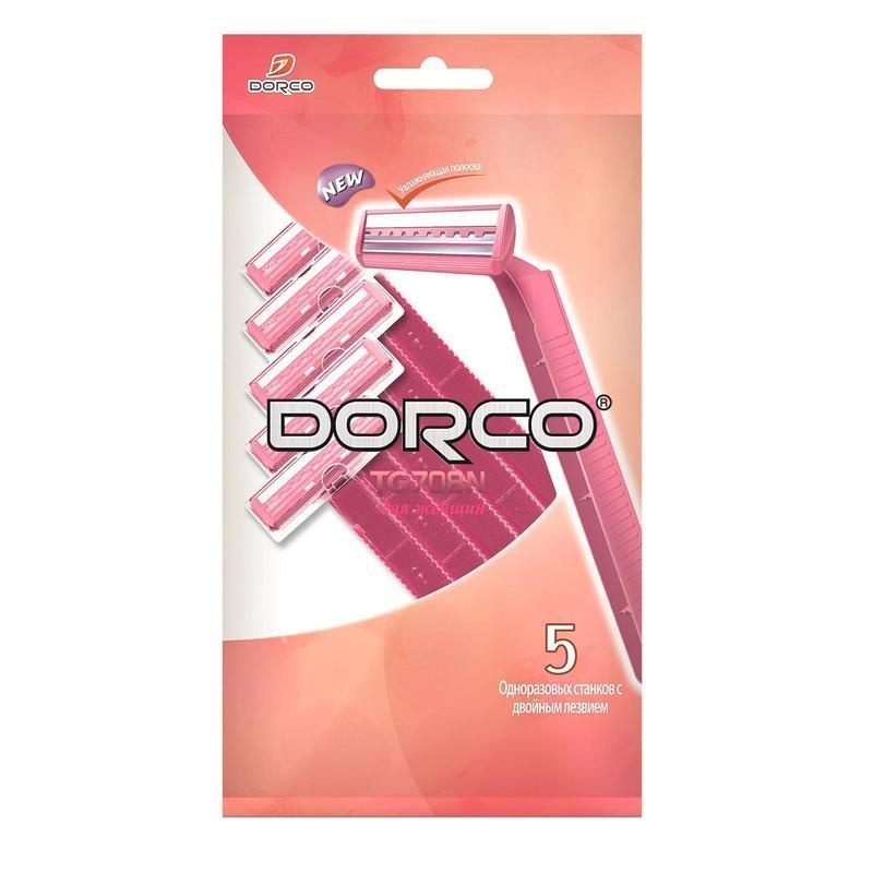Cтанки для бритья одноразовые женские с увлажняющей полоской EVE 2, Dorco 5 шт