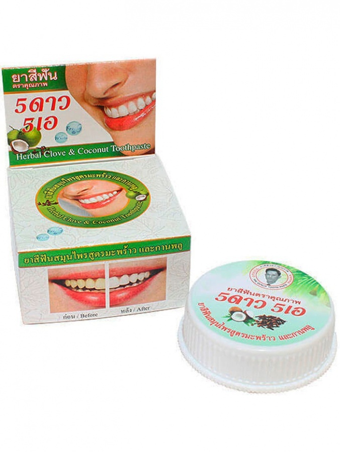 Зубная паста с экстрактом кокоса ISME Rasyan, 5 Star Cosmetic 25 г