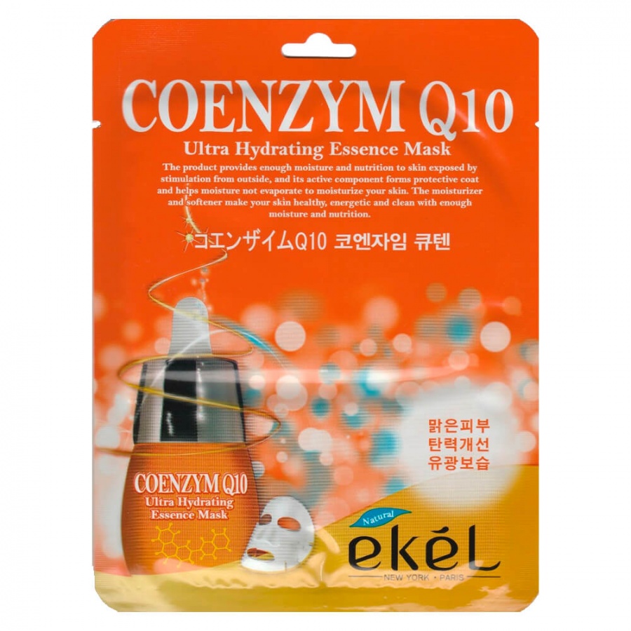 Тканевая маска с коэнзимом Coenzym Q10 Ultra Hydrating Essense Mask, Ekel 25 мл