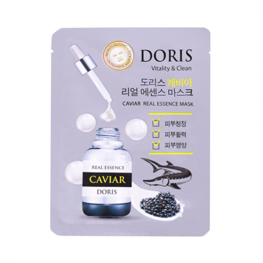 Ампульная маска Caviar Real Essence Mask с экстрактом черной икры, Doris 25 мл