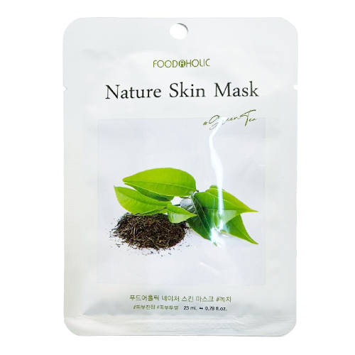Увлажняющая маска для лица с экстрактом зелёного чая Nature Skin Green Tea Mask, Foodaholic 23 мл