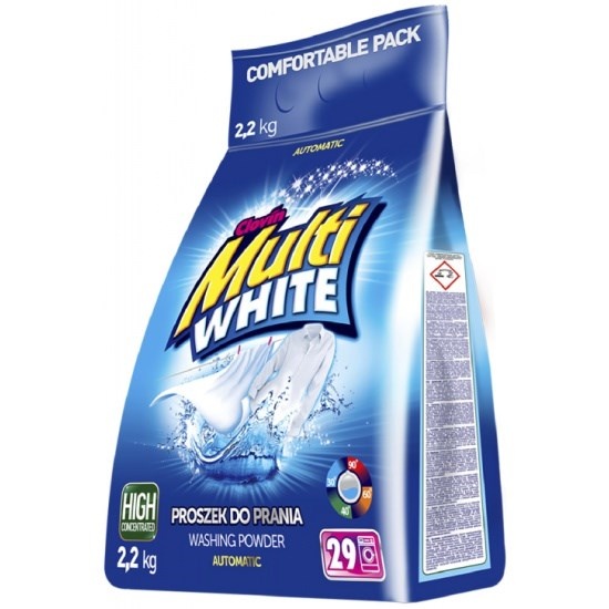  Стиральный порошок универсальный Multi White, Clovin 2,2 кг на 29 стирок в мягкой упаковке