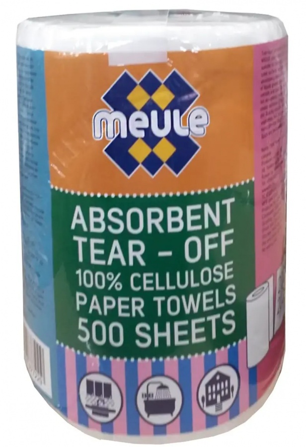  Бумажные полотенца отрывные 20х20 см, Meule 500 шт в рулоне
