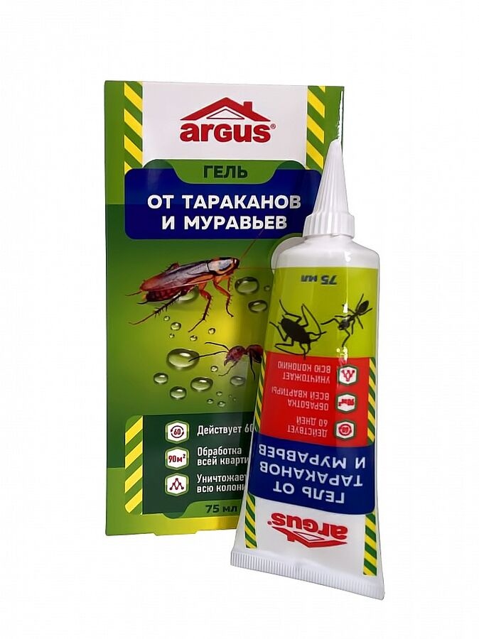 Инсектицидный гель от тараканов и муравьев, Argus 75 мл