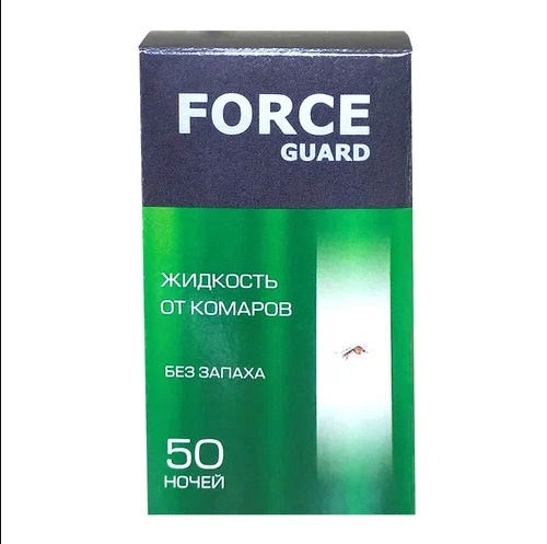 Дополнительный флакон зеленый 50 ночей без запаха, Force Guard 35 мл