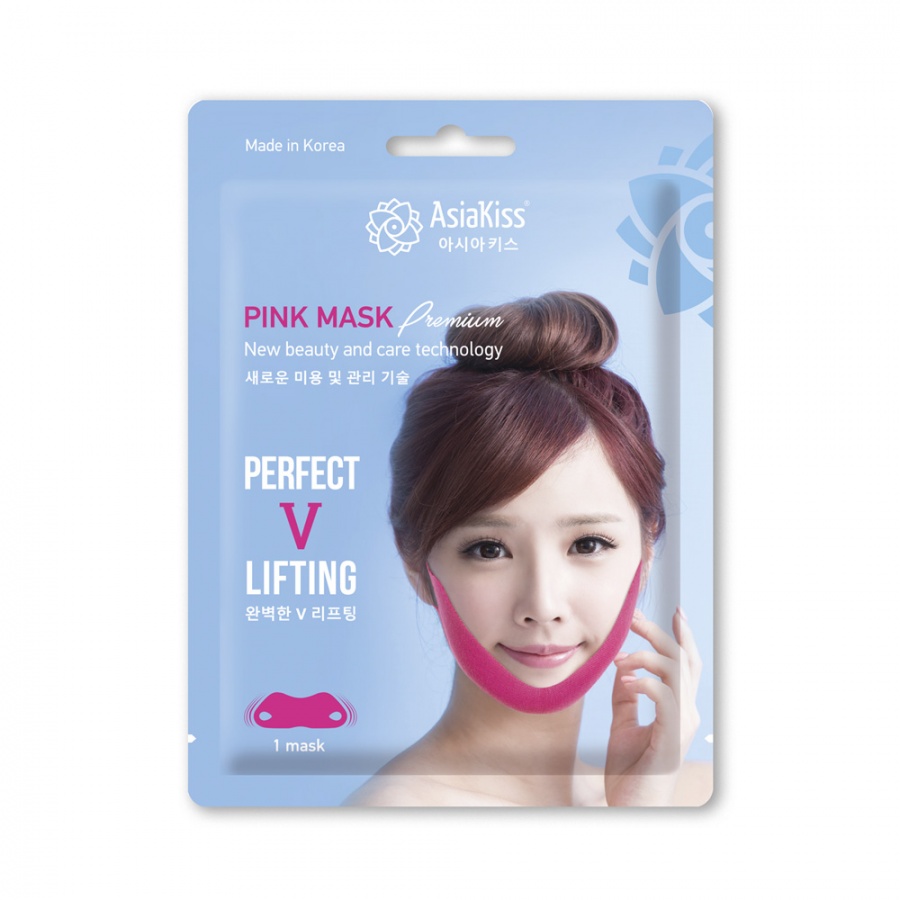   Корректирующая лифтинг-маска против второго подбородка Perfect V Lifting Pink Mask, AsiaKiss 10 г