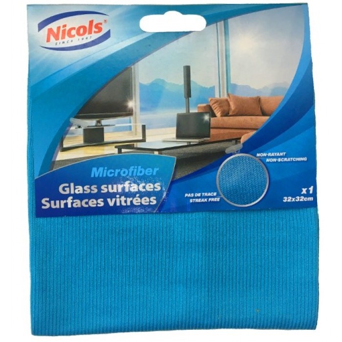 Салфетка из микрофибры для окон и зеркал Microfiber Window 32х32 см, Nicols