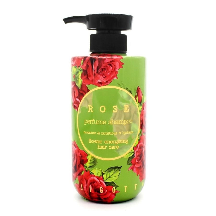 Парфюмированный шампунь для волос с экстрактом розы Rose Perfume Shampoo, Jigott 500 мл