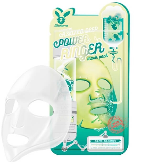 Стимулирующая тканевая маска для лица с экстрактом центеллы азиатской Centella Asiatica Deep Power Ringer Mask Pack, Elizavecca 23 мл