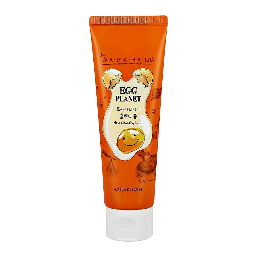 Пенка для лица с 4HA кислотами EGG PLANET 4HA Cleansing Foam, Daeng Gi Meo Ri 120 мл