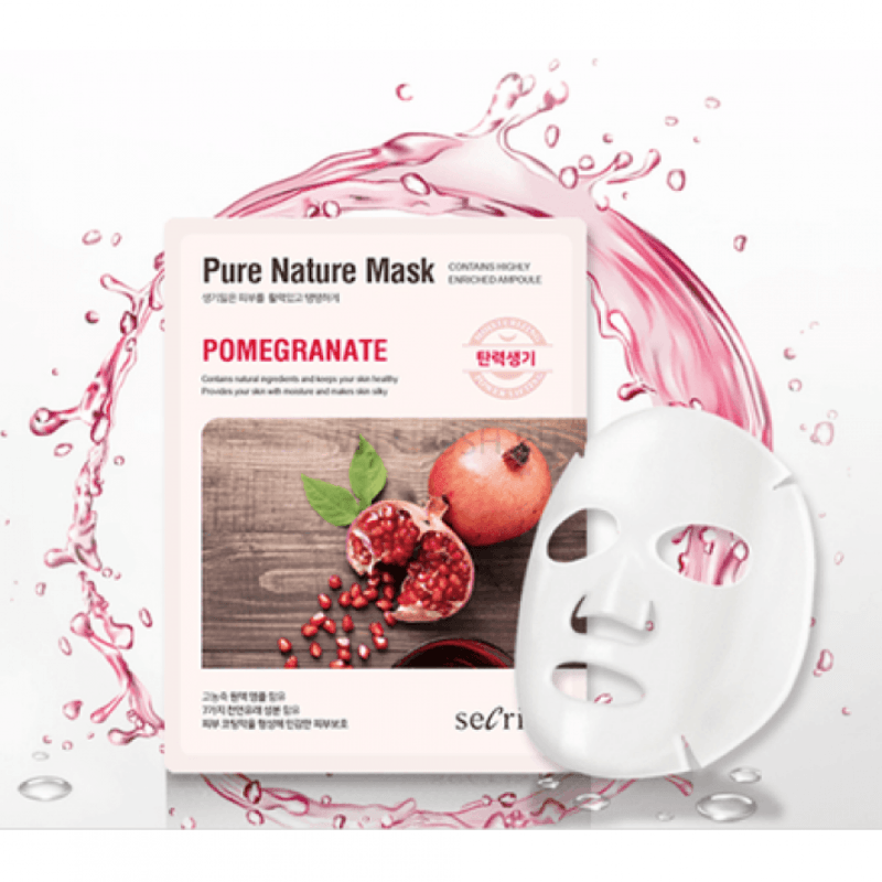 Маска тканевая с экстрактом граната Secriss Pure Nature Mask Pack Pomegranate, Anskin 25 мл