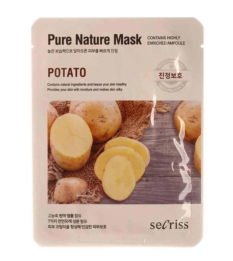 Маска тканевая для лица с экстрактом картофеля Secriss Pure Nature Mask Pack Potato, Anskin 25 г