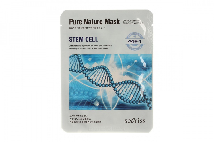 Маска тканевая c экстрактом растительных стволовых клеток Secriss Pure Nature Mask Pack Stem cell, Anskin 25 мл