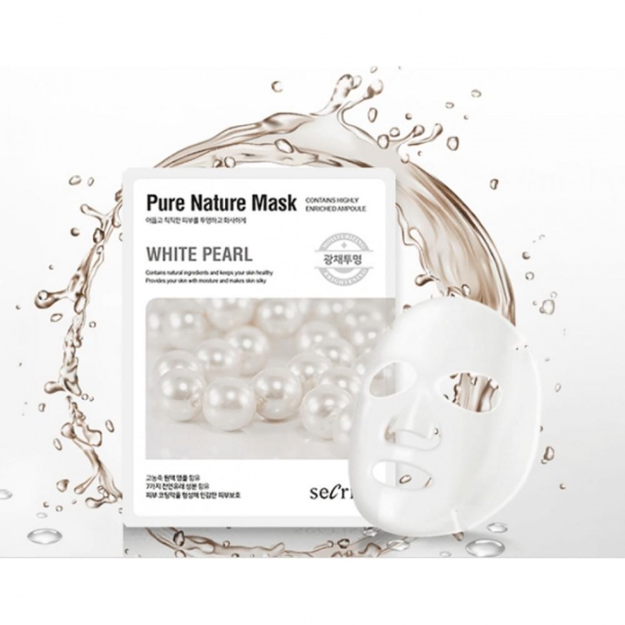 Тканевая маска с экстрактом жемчуга Secriss Pure Nature Mask Pack White Pearl, Anskin 25 мл