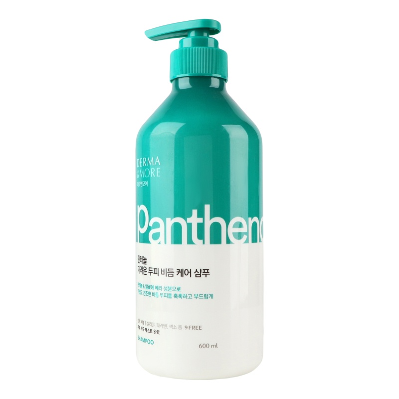Шампунь с пантенолом для ухода за чувствительной кожей головы, склонной к зуду и перхоти Itchy Scalp Shampoo, Derma&More, 600 мл