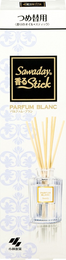 Освежитель воздуха для дома (с палочками) Parfum Blanc, Fragrant Stick, Sawaday, 70 мл (запасной блок) 