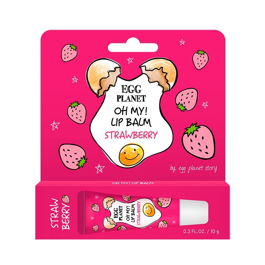 Бальзам для губ EGG PLANET OH MY LIPBALM -STRAWBERRY, DAENG GI MEO RI, 10 г