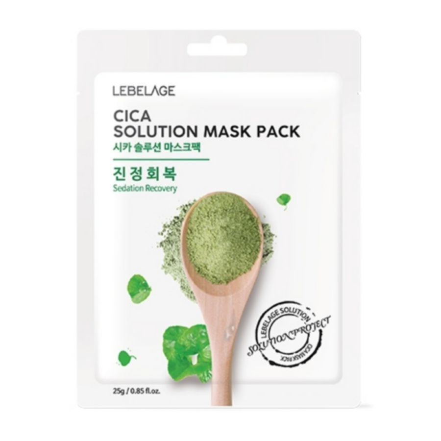 Тканевая маска для лица с центеллой Cica Solution Mask Pack, Lebelage 25 г