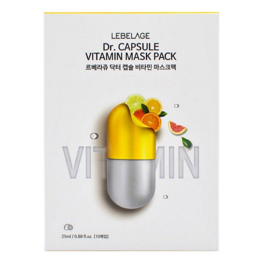 Тканевая маска с витаминами Dr. Capsule Vitamin Mask Pack, Lebelage 25 мл