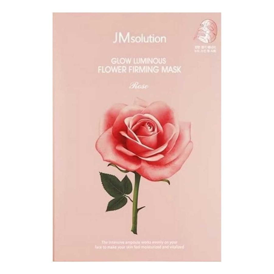 Тканевая маска для лица с экстрактом розы Glow Flower Firming Mask Rose, JM solution 30 мл