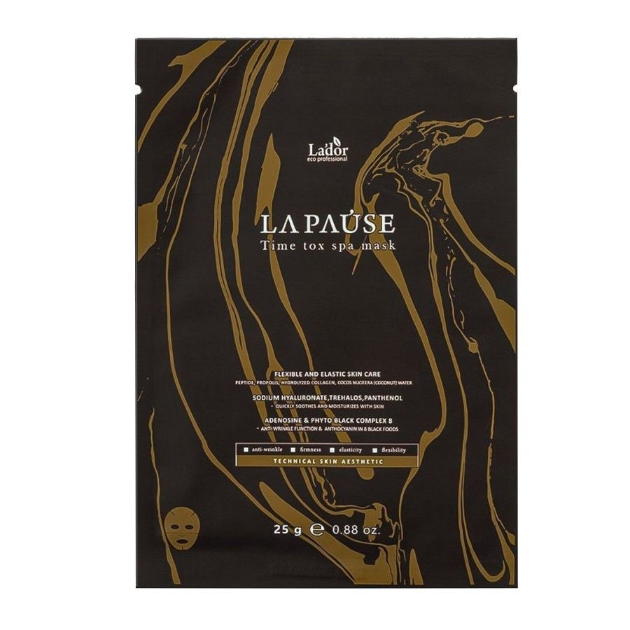 Антивозрастная тканевая маска для интенсивного увлажнения кожи лица La-Pause Time Tox Spa Mask, Lador 25 г