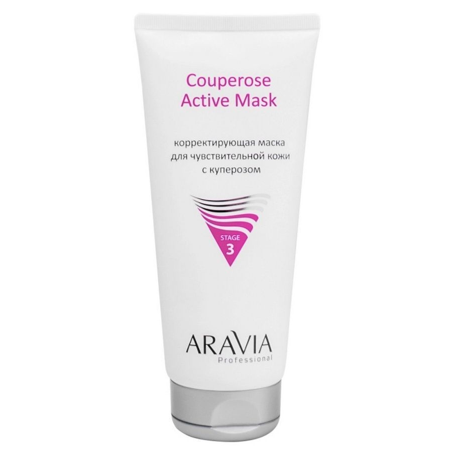 Корректирующая маска для чувствительной кожи с куперозом Couperose Active Mask, Aravia 200 мл