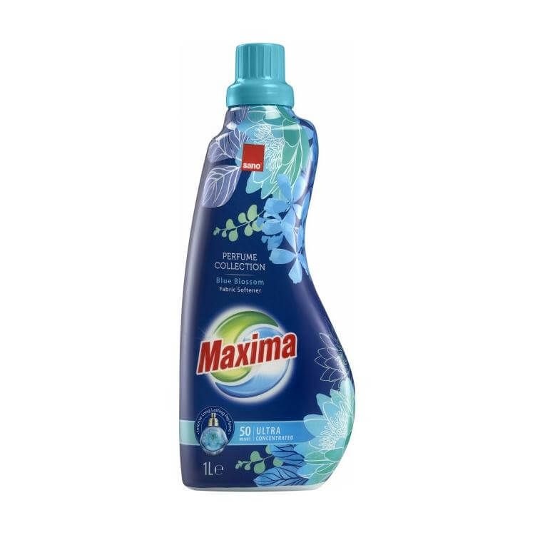 Концентрированный кондиционер для белья Синее цветение Maxima Perfume Collection Blue Blossom, SANO, 1 л, на 40 стирок