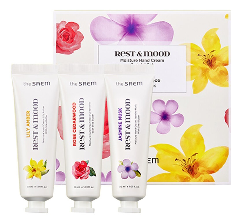 Набор кремов для рук Rest & Mood Moisture Hand Cream Special Set, THE SAEM, 30 мл * 3 шт.