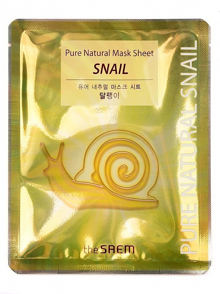 Маска тканевая Pure Natural Mask Sheet (Snail), THE SAEM, 20 мл