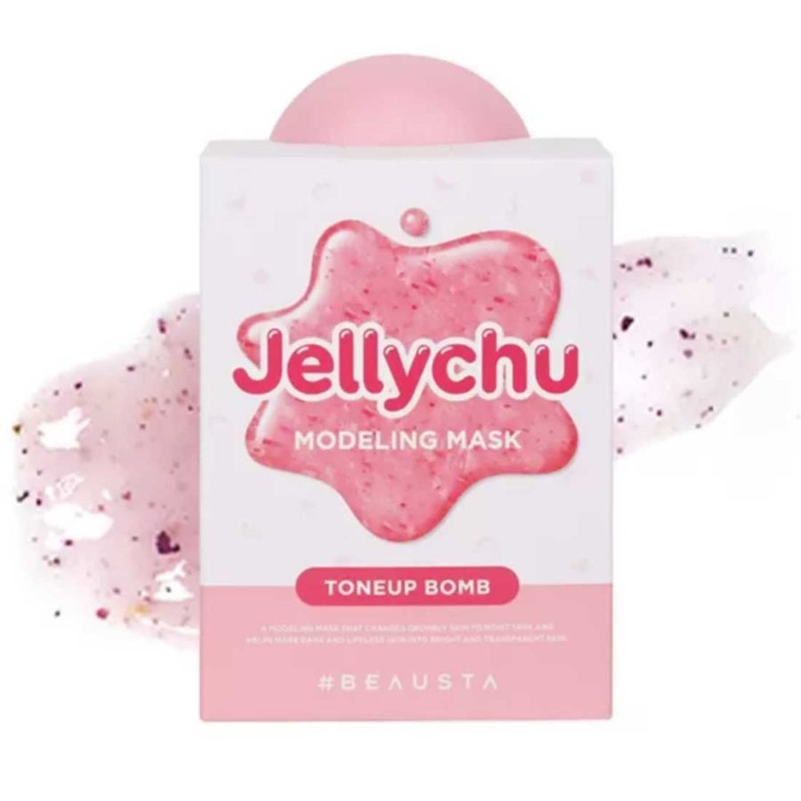Альгинатная маска для лица с экстрактом жасмина и дамасской розой Jellychu Modeling Mask, Beausta, 50 гх2 шт+5 гх2 шт