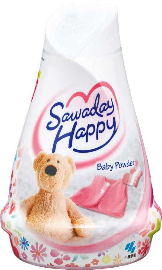 Гелевый освежитель воздуха для комнаты с ароматом Детской присыпки Sawaday Happy Baby Powder, Kobayashi, 120 г