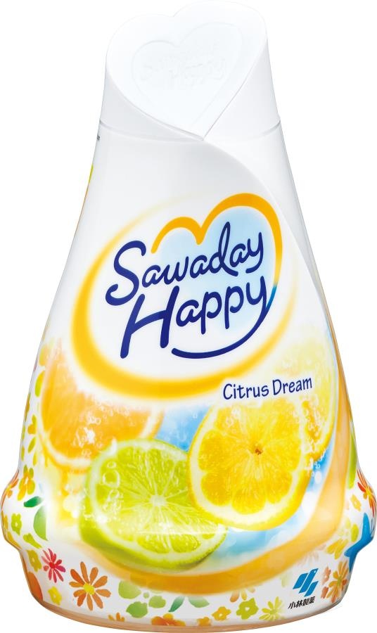 Гелевый освежитель воздуха для комнаты с ароматом Цитрусов Sawaday Happy Citrus Dream, Kobayashi, 120 г
