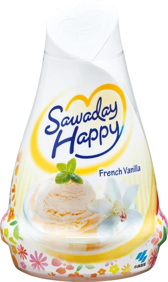 Гелевый освежитель воздуха для комнаты с ароматом Французской ванили Sawaday Happy French Vanilla, Kobayashi, 120 г