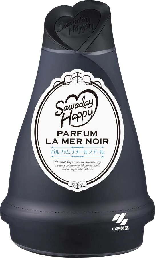 Гелевый освежитель воздуха для комнаты с ароматом Моря и свежих цветов Sawaday Happy Parfum La Mer Noir, Kobayashi, 120 г