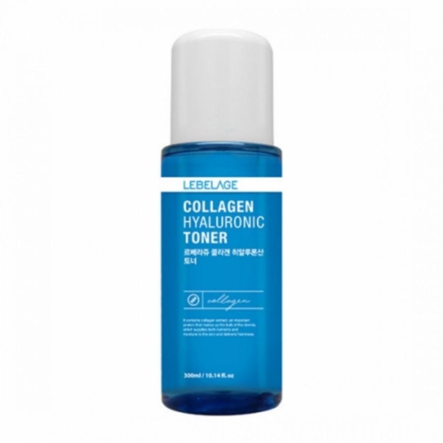 Тонер для лица увлажняющий с гиалуроновой кислотой и коллагеном COLLAGEN HYALURONIC TONER, LEBELAGE, 300 мл