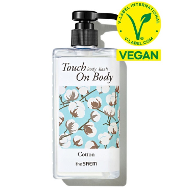 Гель для душа с экстрактом семян хлопка Touch On Body Cotton Body Wash, THE SAEM, 300 мл