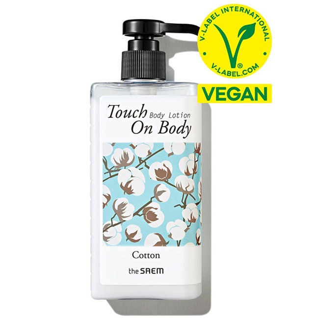 Лосьон для тела с экстрактом хлопка Touch On Body Cotton Body Lotion, THE SAEM, 300 мл