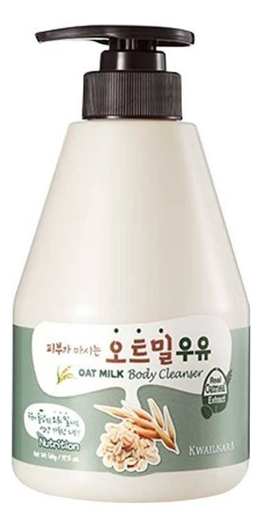 Гель для душа с экстрактом овсяного молока Oat Mik Body Cleanser, Kwailnara, Welcos, 560 мл