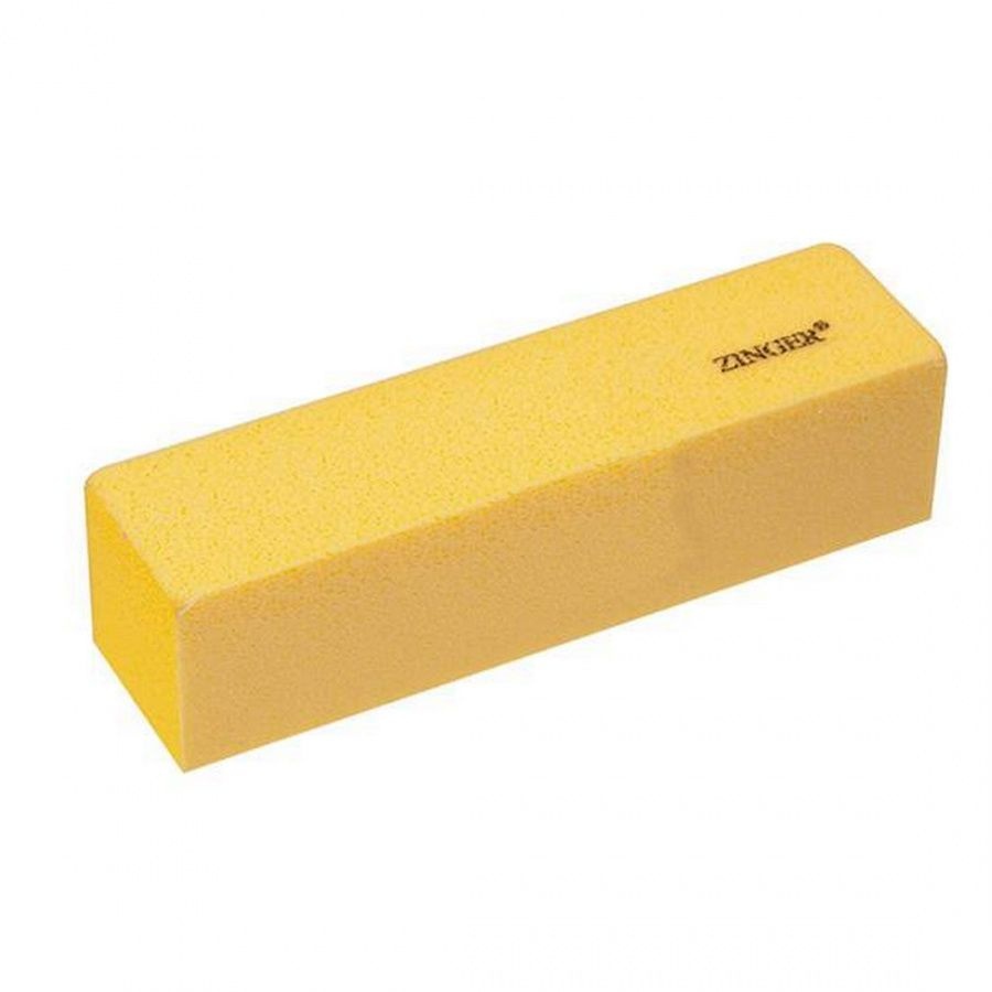 Бафик для шлифовки ногтей 4-х сторонний / Classic EK-109, Zinger, 150 грит, желтый