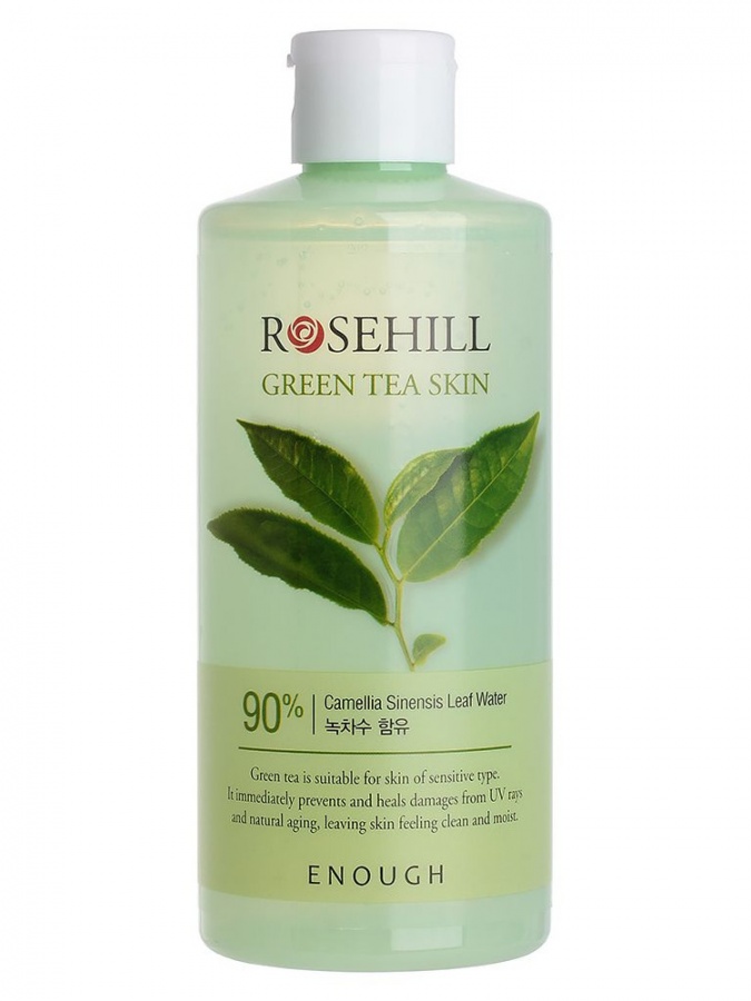 Тонер для лица с экстрактом зеленого чая RoseHill Green Tea Skin, Enough, 300 мл
