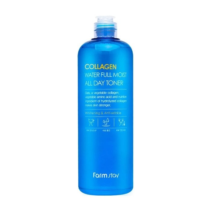 Тонер для лица укрепляющий с коллагеном Collagen Water Full Moist All Day Toner, FarmStay, 500 мл