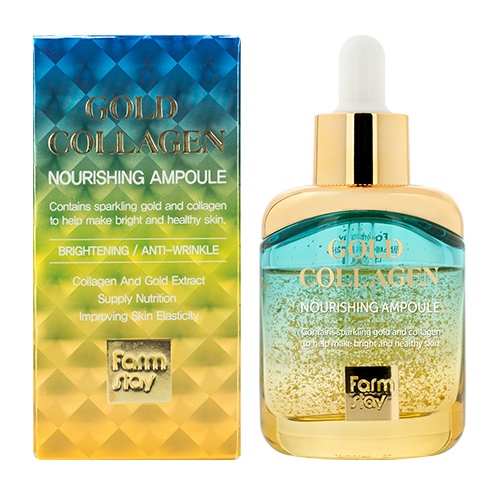 Сыворотка питательная с золотом и коллагеном Gold Collagen Nourishing Ampoule, Farmstay, 35 мл