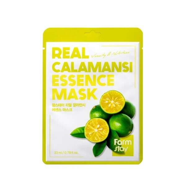 Маска для лица тканевая с экстрактом каламанси Real Calamansi Essence Mask, FarmStay, 23 мл