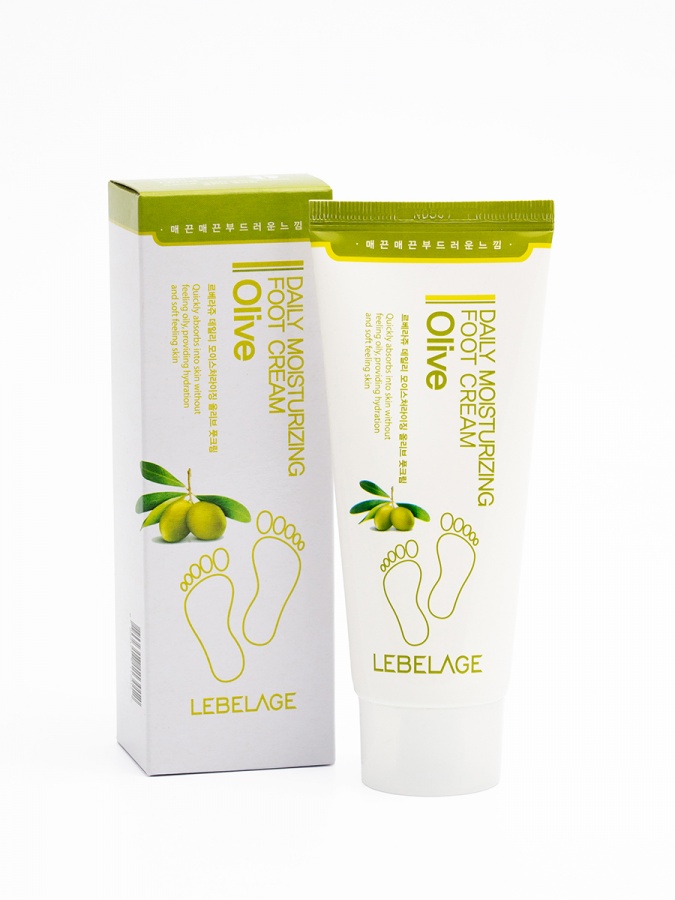 Крем для ног смягчающий с оливковым маслом DAILY MOISTURIZING OLIVE FOOT CREAM, LEBELAGE, 100 мл