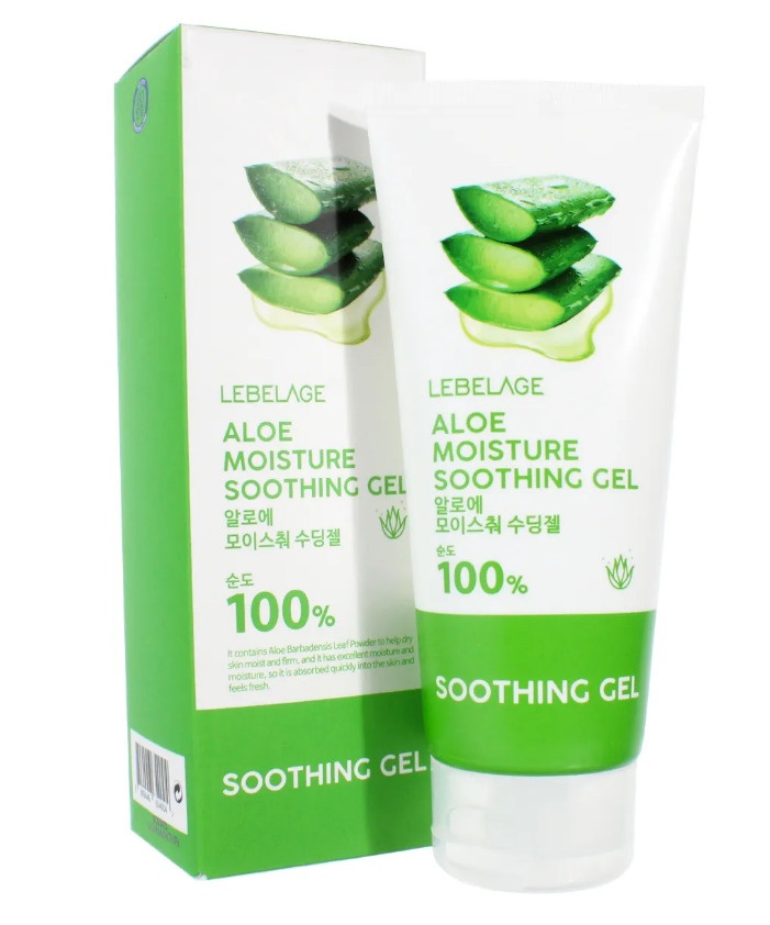 Гель для лица и тела успокаивающий с алоэ ALOE MOISTURE PURITY 100% SOOTHING GEL, LEBELAGE, 100 мл