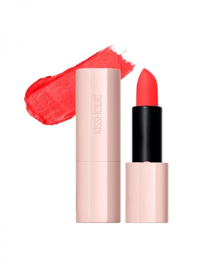 Помада Kissholic Lipstick Matte PK07 Specially Pink, THE SAEM, 3,5 г