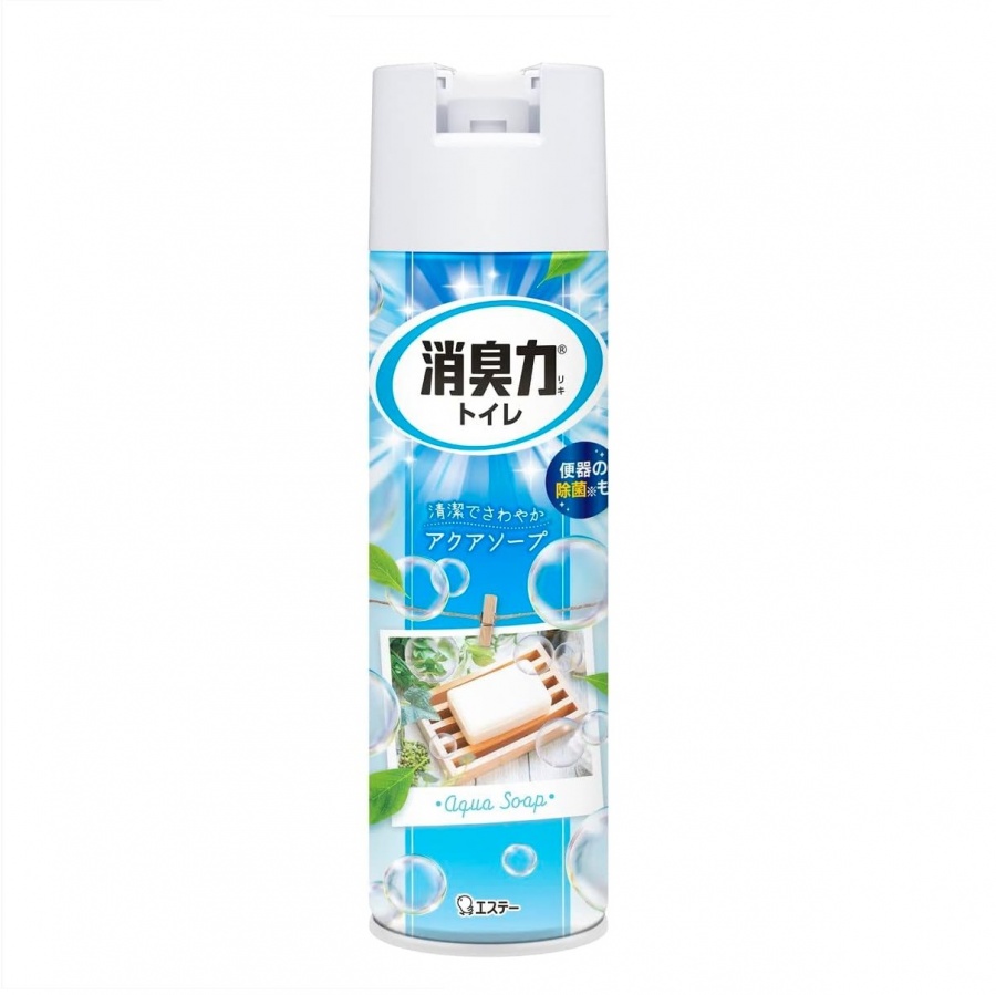 Освежитель воздуха для туалета Нежное мыло, SHOSHU RIKI, ST(аэрозоль  для туалета с антибактериальным эффектом) 365 мл